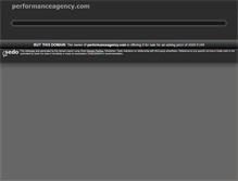 Tablet Screenshot of performanceagency.com